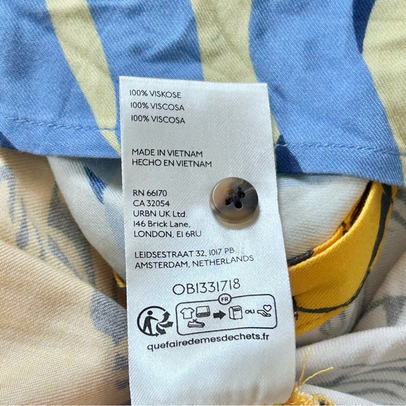 Maeve by Anthropologie The Paz Patchwork Buttondown Shirt Size Medium Zebra - Picture 6 of 6